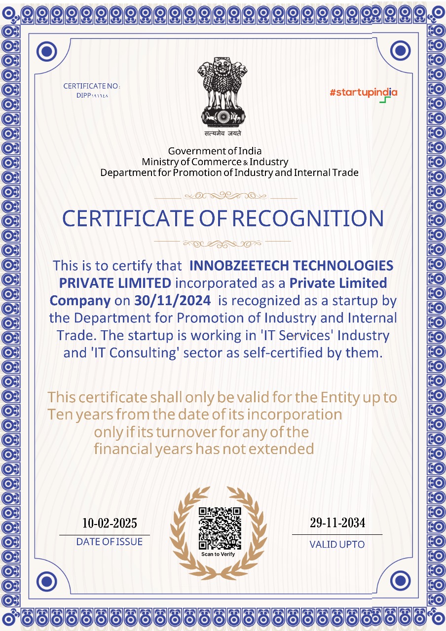 Certificate of Recognition