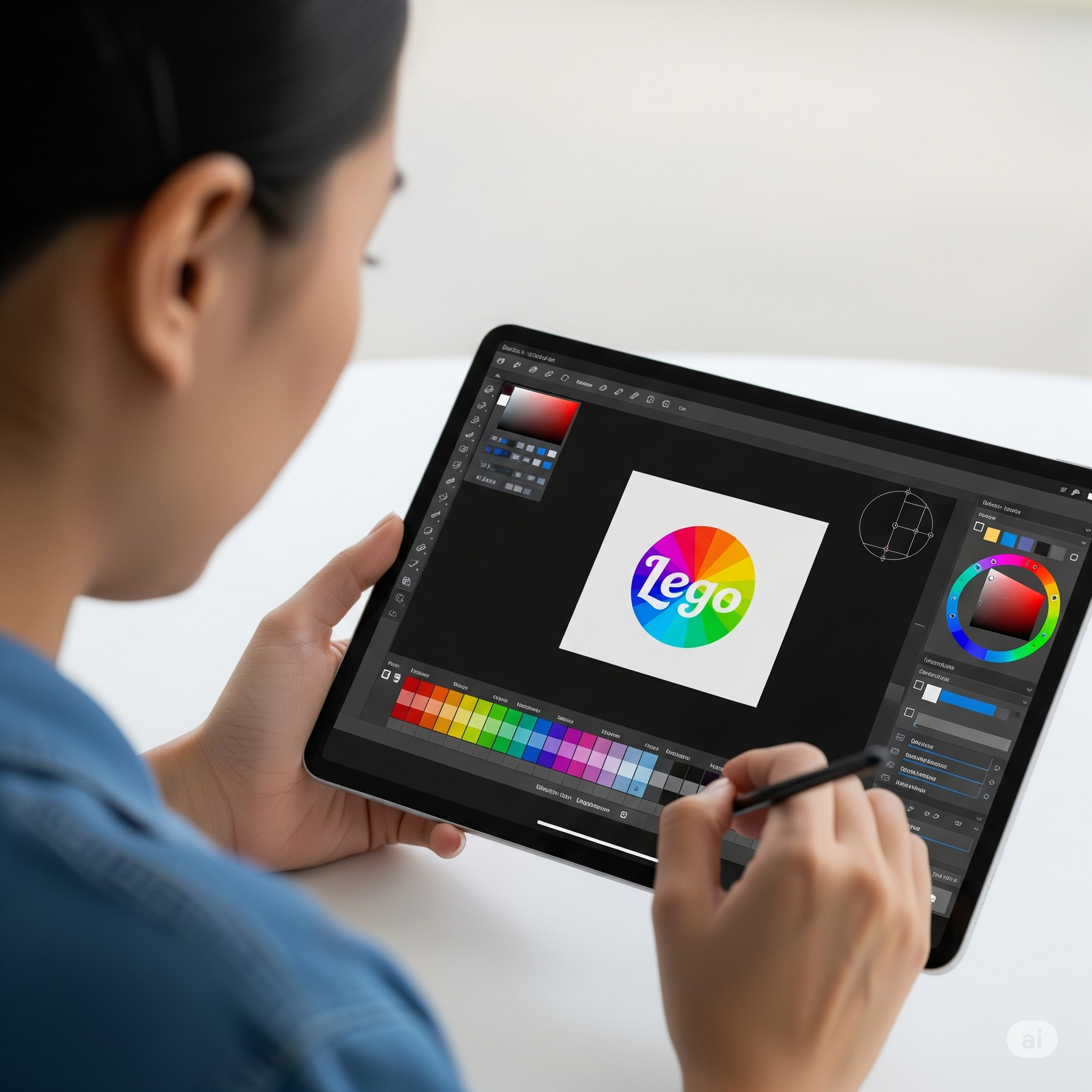 Illustration of graphic design tools
