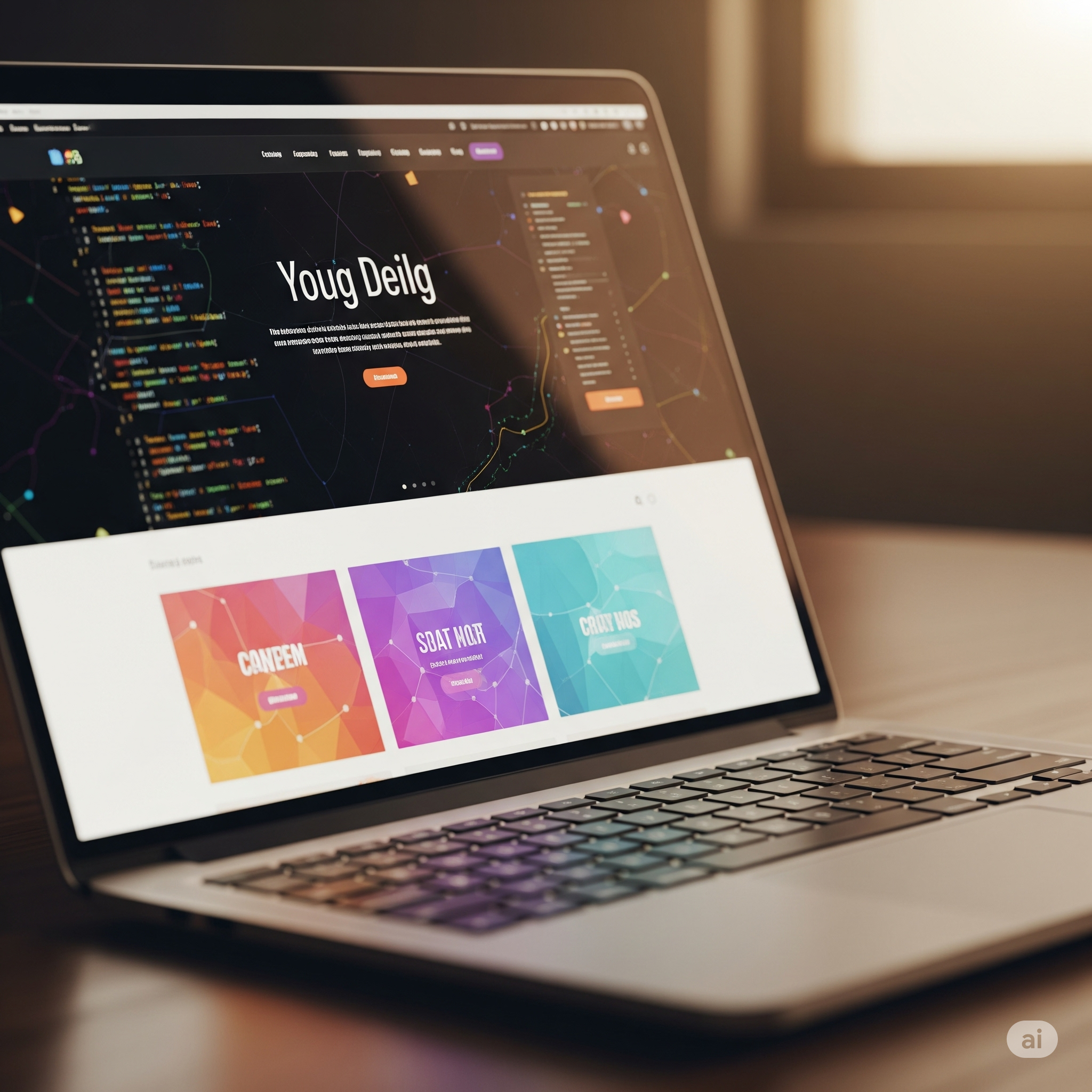 Illustration of modern website development